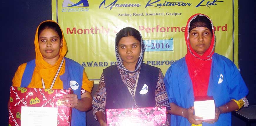 Monthly performance award ceremony at Mamun Knitwear Ltd.