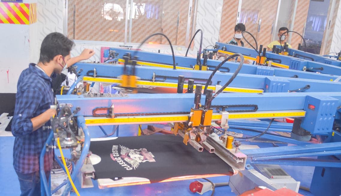 Printing operator at work