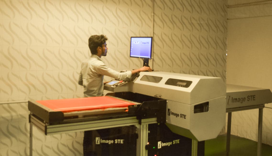 M&R automatic printing machines in the production floor