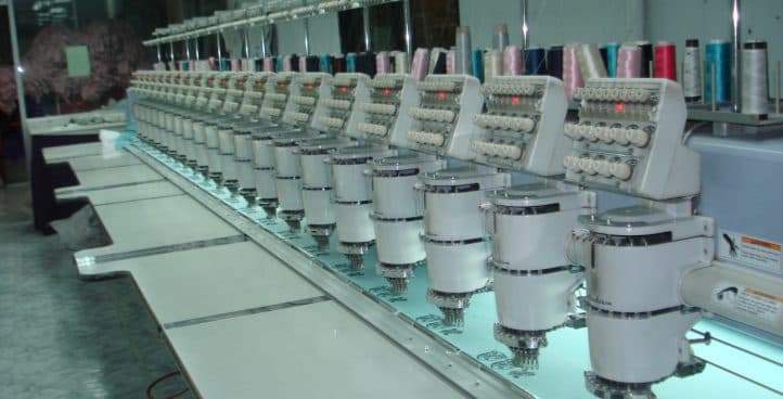 Embroidery machines at Mamun Knitwear Ltd.