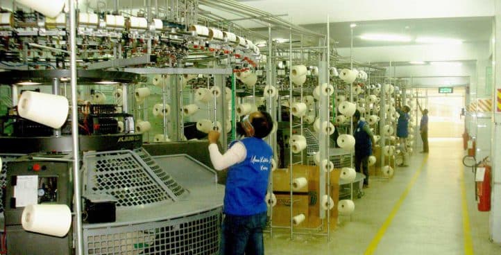 Knitting machines at Mamun Knitwear Ltd.